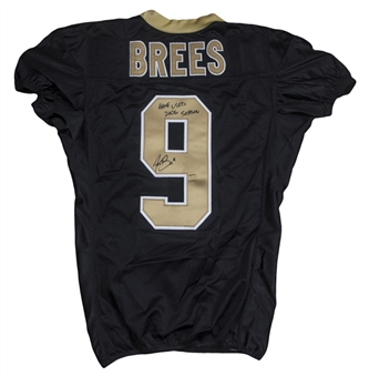 2006 Drew Brees Game Used, Signed & Inscribed First Season With New Orleans Saints Home Jersey (PSA/DNA)